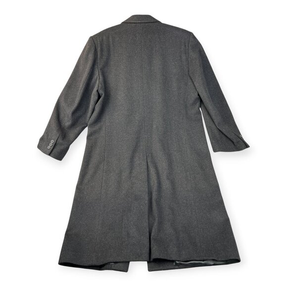 VTG GGG Clothes Wool Cashmere Mens Single Breasted Coat 44R Gray Lined Classic - Picture 3 of 16